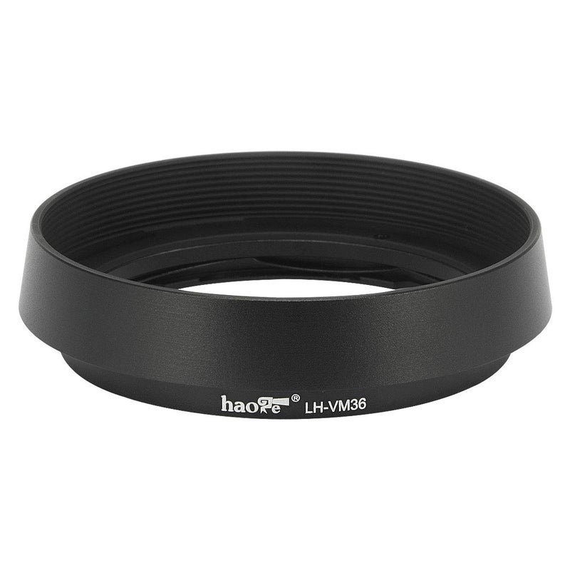 Haoge LH-VM36 Bayonet Metal Round Lens Hood Shade Compatible with Voigtlander Nokton Aspherical ASPH 40mm f/1.2 VM, 35mm f1.2 VM, 50mm f1.2 VM Leica M Lens Replaces LH-8 Black - Image 1